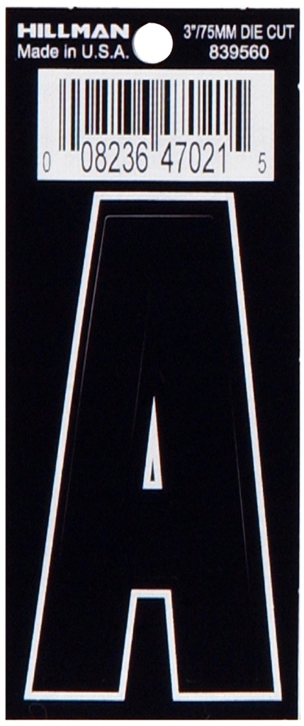 3 DIE-CUT BLACK VINYL A