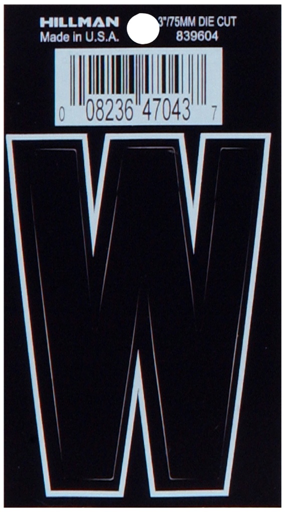 3 DIE-CUT BLACK VINYL W