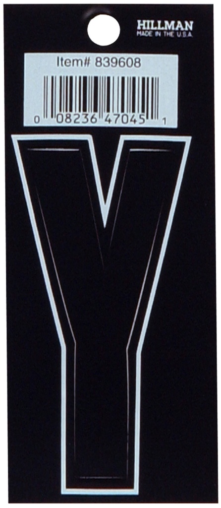 3 DIE-CUT BLACK VINYL Y