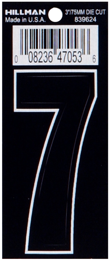 3 DIE-CUT BLACK VINYL 7