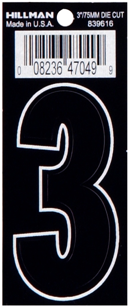 3 DIE-CUT BLACK VINYL 3