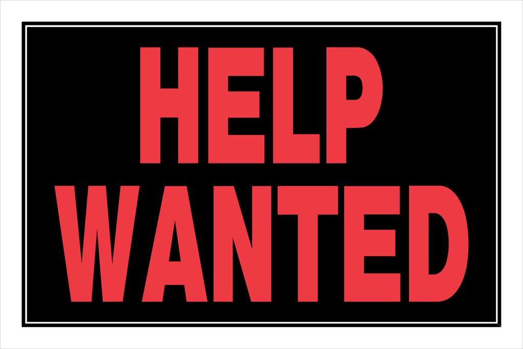 8X12 HELP WANTED