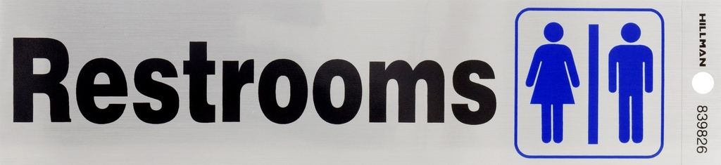 2X8 SIGN-RESTROOMS