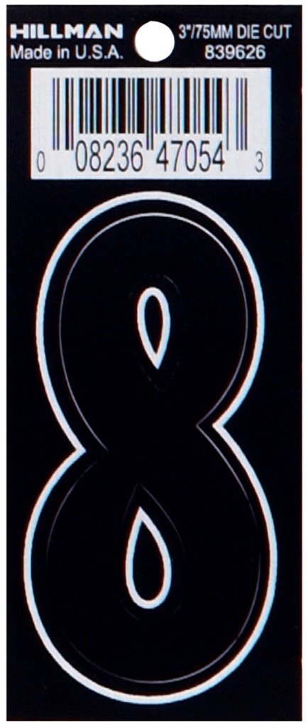 3 DIE-CUT BLACK VINYL 8