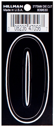 [839630] 3 DIE-CUT BLACK VINYL 0