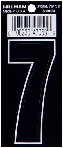 [839624] 3 DIE-CUT BLACK VINYL 7