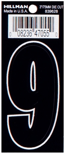 [839628] 3 DIE-CUT BLACK VINYL 9