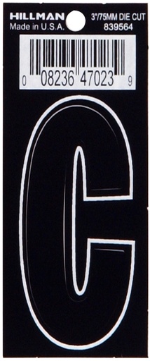 [839564] 3 DIE-CUT BLACK VINYL C