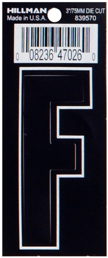 [839570] 3 DIE-CUT BLACK VINYL F