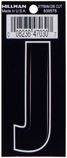 [839578] 3 DIE-CUT BLACK VINYL J
