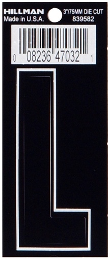 [839582] 3 DIE-CUT BLACK VINYL L