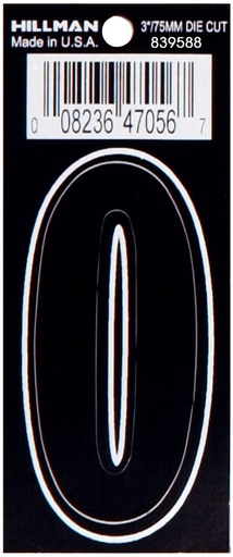 [839588] 3 DIE-CUT BLACK VINYL O