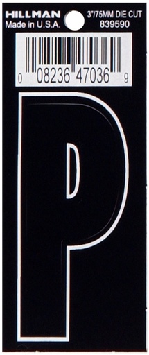 [839590] 3 DIE-CUT BLACK VINYL P