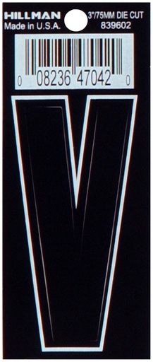 [839602] 3 DIE-CUT BLACK VINYL V