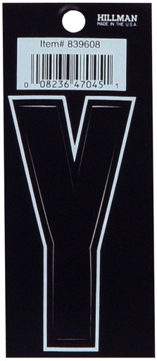 [839608] 3 DIE-CUT BLACK VINYL Y