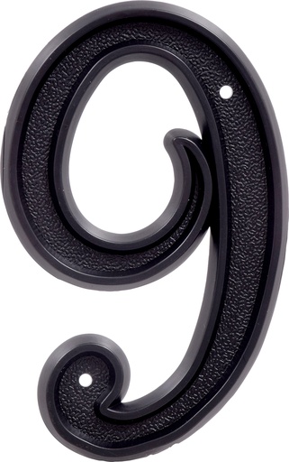 [844049EA] PLASTIC-BLACK-6IN-#9