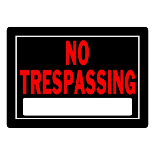 [840125EA] 10X14 ALUM NO TRESPASSIN