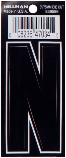 [839586] 3 DIE-CUT BLACK VINYL N