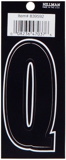 [839592] 3 DIE-CUT BLACK VINYL Q