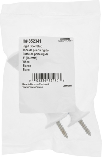 [852341] PB-SQ RGD DR STOP 3"WHT