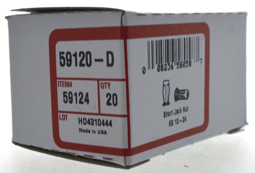 [59124-C] 59120-C 10-24 SHORT JACK NUT
