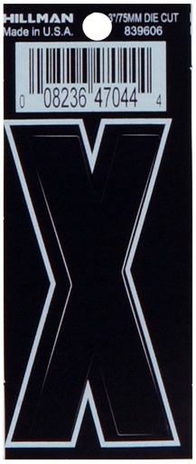 [839606EA] 3 DIE-CUT BLACK VINYL X