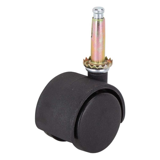 [7112204] Caster Stem 1-5/8" Black Nylon Wheel 40lb 2pk