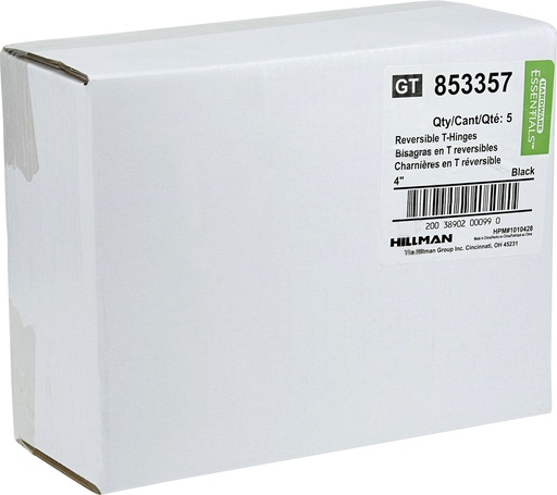 [853357] ORN T-HINGE REVERSIBLE 4" BLK