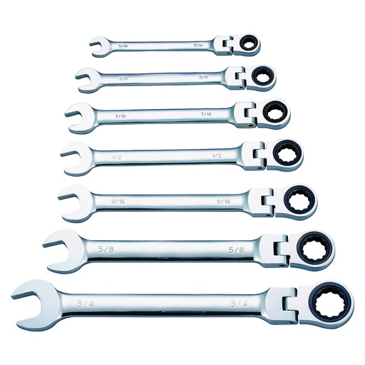 [1099019] Flex Ratchet Wrench Set 7pc Metric