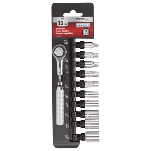 [1179019] SOCKET SET 11PC SAE 1/4 DR