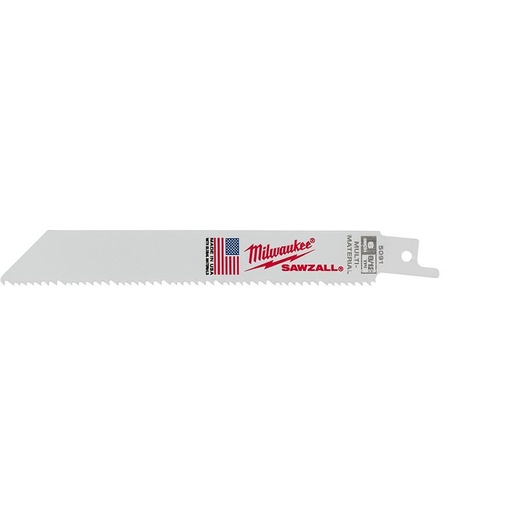 [48005091EA] 6" Sawzall Blade 8/12 TPI