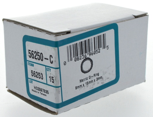 [56253-C] 56250-C M9X15X3 O-RINGS