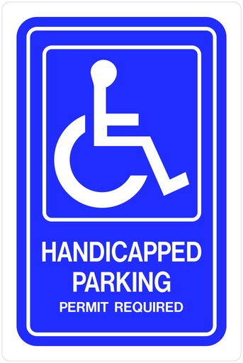 [840022] 18X12 HNDICP PARK/PERMIT