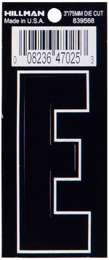 [839568] 3 DIE-CUT BLACK VINYL E
