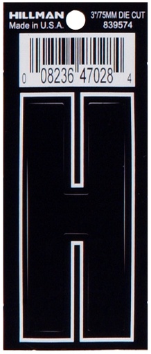 [839574] 3 DIE-CUT BLACK VINYL H