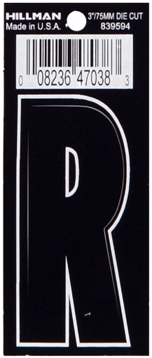 [839594] 3 DIE-CUT BLACK VINYL R