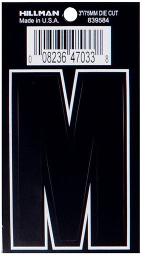 [839584] 3 DIE-CUT BLACK VINYL M