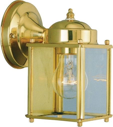 [8383267] Oudoor Wall Light Polished Brass Lantern