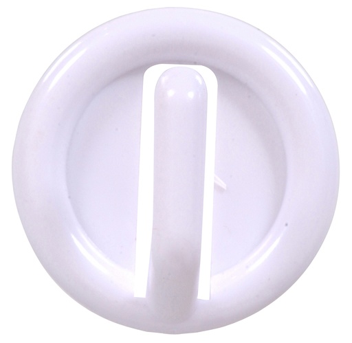 [852099] CD-PLASTIC RD HOOK WHITE
