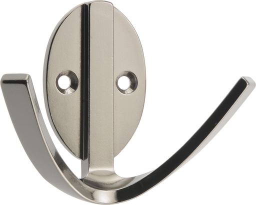 [853431] ORN DOUBLE ROBE HOOK 3"BKCHR