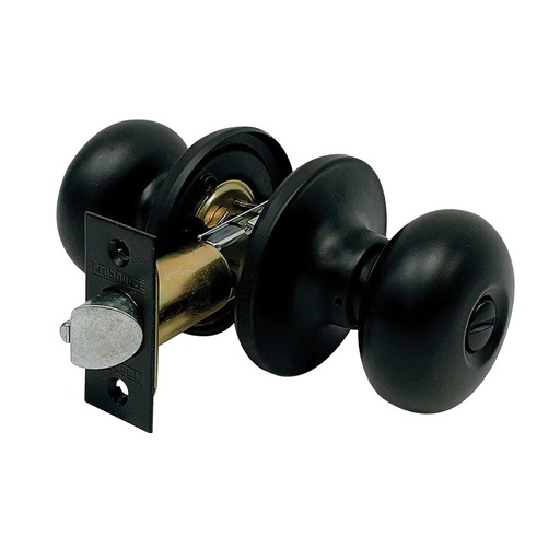[7420664] Door Knob Bed & Bath Matte Black Baron