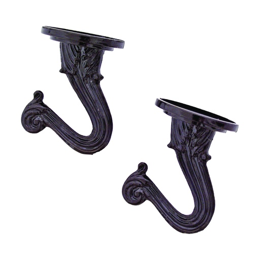 [5164348] Ceiling Swag Hooks Black 2pk