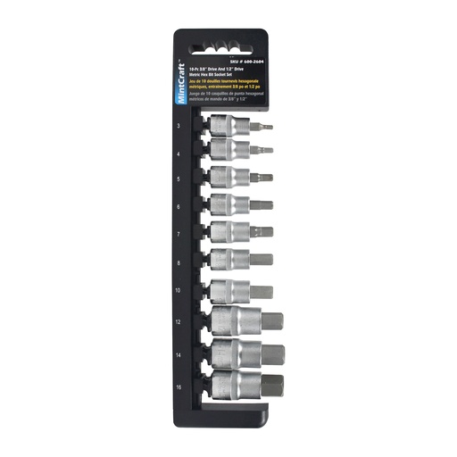 [6002604] HEX SOCKET SET MET 10PC 3/8DR