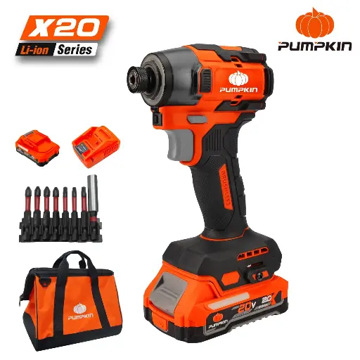 [PM50625] 169 ft-lb 20V BL CORDLESS IMPACT DRIVER W/TOOL BAG X20 1/4"