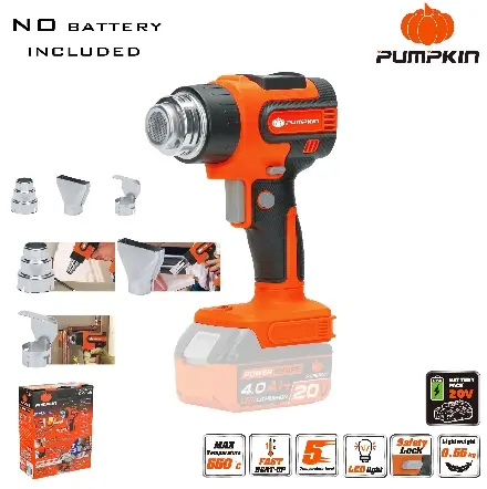 [PM50456] BARE 20V CORDLESS 5 STAGE HEAT GUN W/BOX 550°  