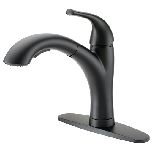 [1363829] Kitchen Faucet 1 Handle Pull Out Matte Black