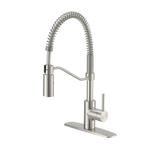 [1894849] Kitchen Faucet 2 Handle Spring Pull Down Stainless Steel