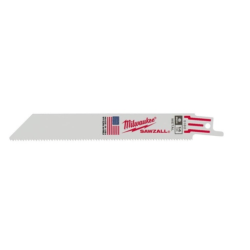 [48005182] 6" Sawzall Blade 14 TPI