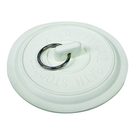 [5158092] Tub Stopper 1-1/2"-2" Drains White Rubber