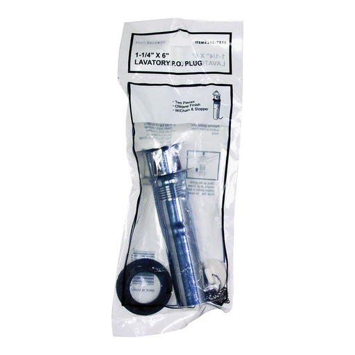 [3407806] P.O. Plug w/Stopper 1-1/4"x6" Chrome